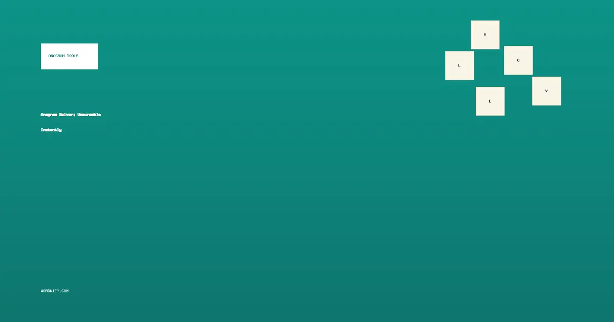 Anagram Solver Tool