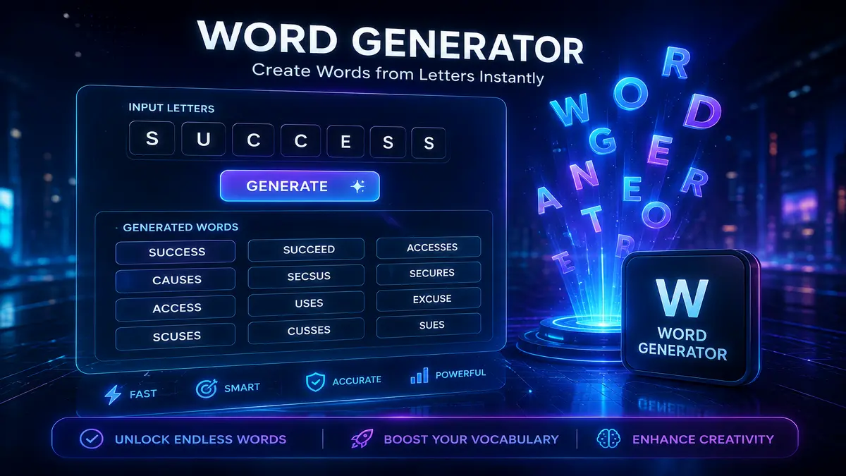 Word Generator: Powerful Words Made Easy 1 Word Generator