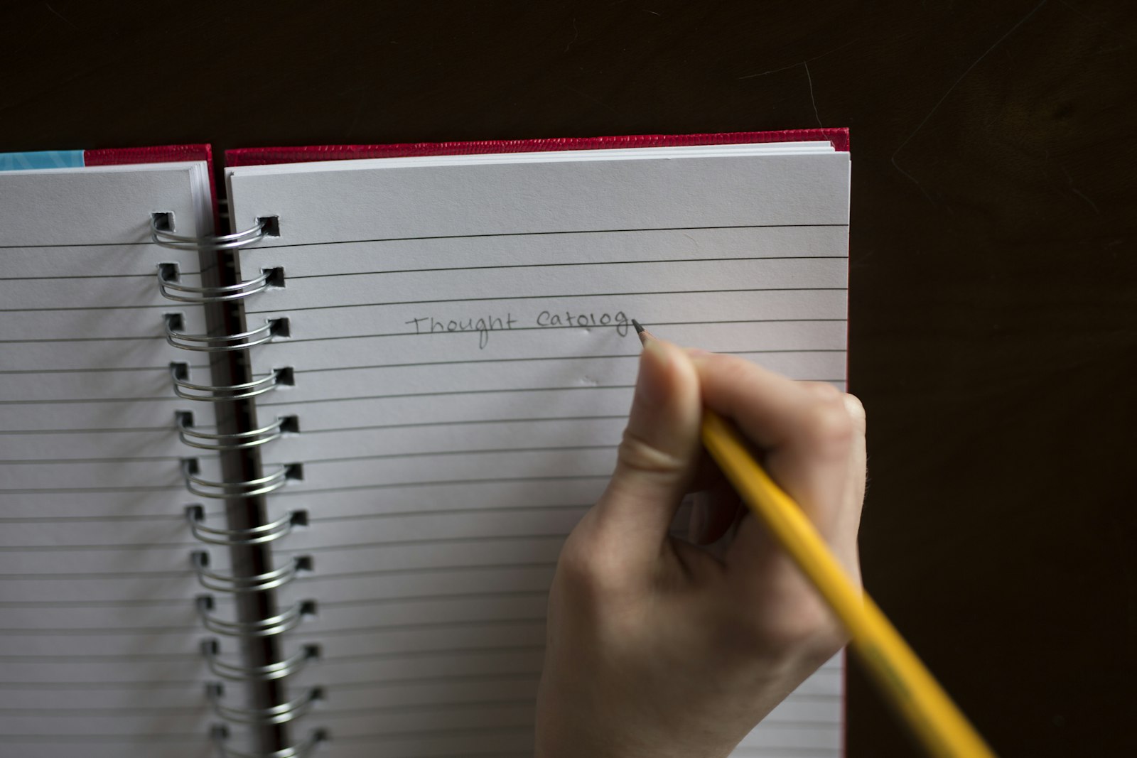 Intelligent Word Generator: Smarter Words, Instantly 2 Person writing brainstormed word ideas in a notebook